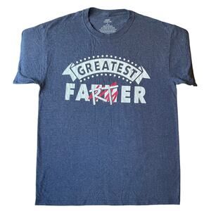 Celebrate Father’s Day Men T-shirt size M Short Sleeve Blue Fun Greatest Farted